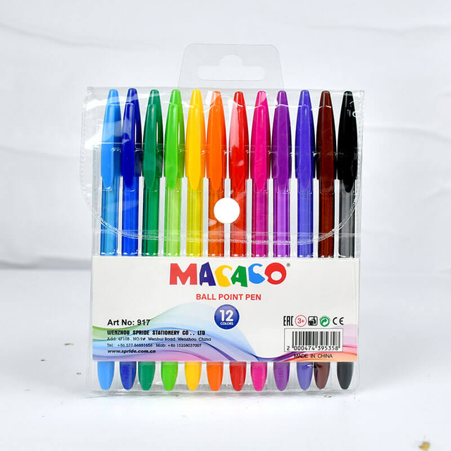 Semi gel ballpoint pen 917 12 pcs bulk pack wholesale