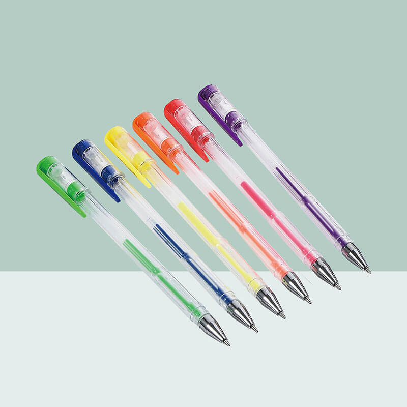 SEMI GEL PENS 882N -12 Colors Neon Gel Ink Pens with Classic Smooth Barrel