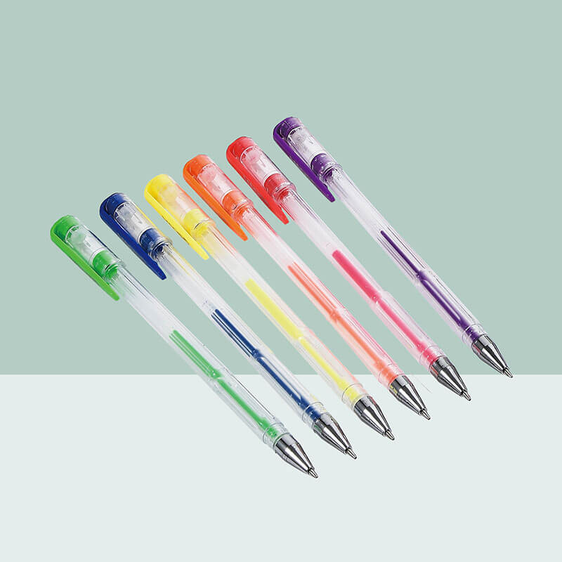 SEMI GEL PENS 882N -12 Colors Neon Gel Ink Pens with Classic Smooth Barrel