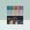 MACACO gel ink pens glitter 912M metallic semi gel ink pen 12 colors assorted set in premium retail art paperboard presentation case