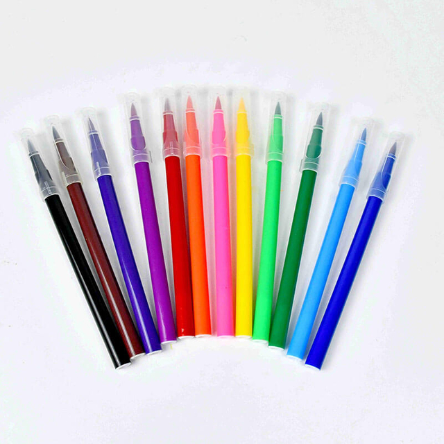 MACACO 8199 water color brush pen 12 colors flexible fine tip markers for painting drawing calligraphy