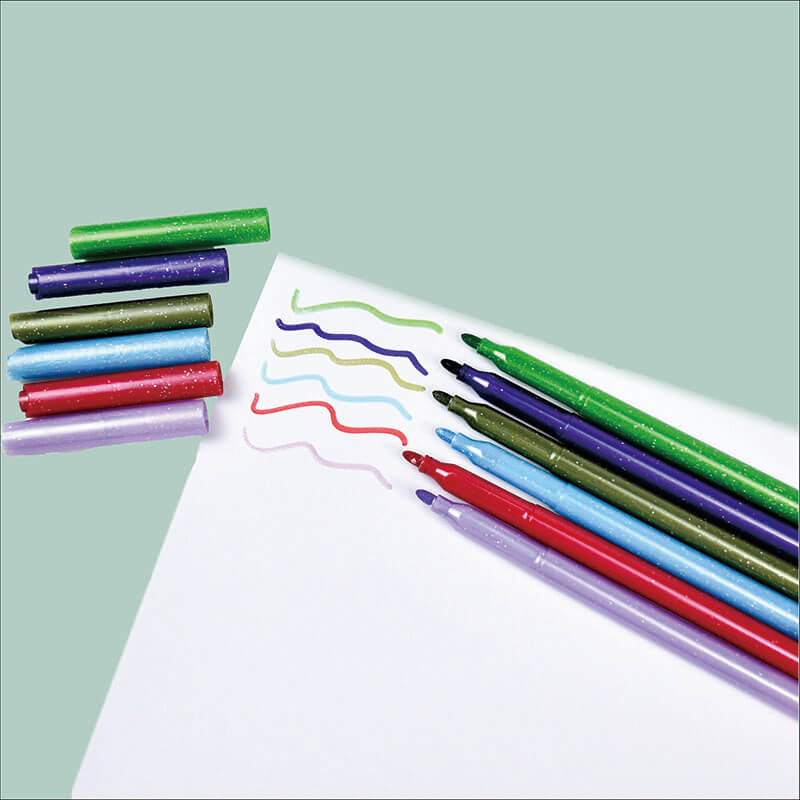 Glitter Mark 802 20/10 Colors Washable Glitter Markers Set