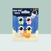 Pen top toys blister card 4pcs pen topper assorted characters kids stationery