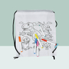 Colored finished backpack example DIY fabric pen set kids craft