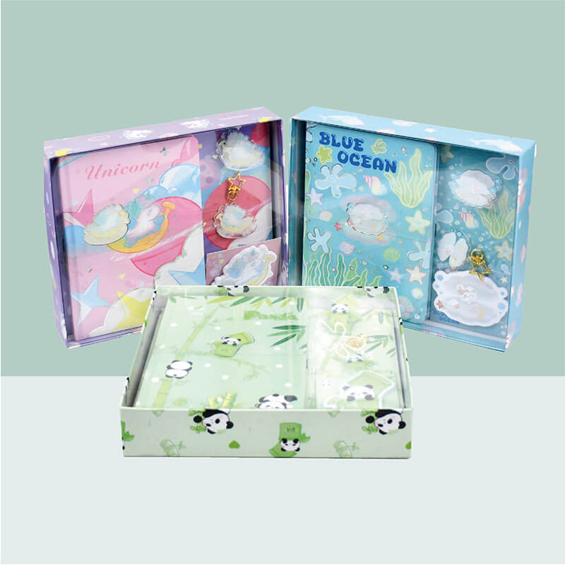 Complete notebook set display box contents stationery wholesale