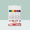 MACACO 1668 triangle fineliner pens set 10 colors fine line drawing white barrel triangular markers in clear hanging box for sketching journaling