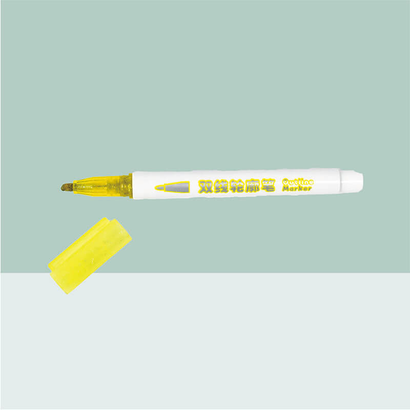 8021 OL Outline Markers Set Bullet Tip Magic Double Line Paint Pens