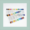MACACO Special marker 7978 acrylic markers set twin-tip two-colors brush soft head paint pens safe and non-toxic dual-head multi-color acrylic markers in portable plastic case wholesale