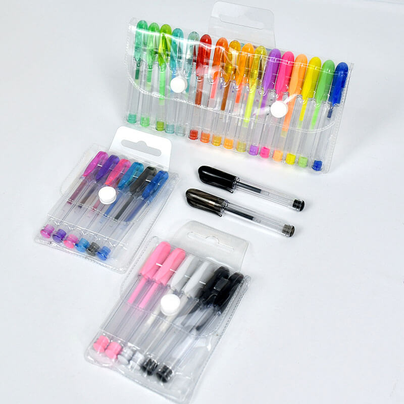 GEL INK PENS-Glitter Mini Gel Ink Pen -6 /16 Colors Pocket Size Shimmer Gel Pens in PVC Pouch