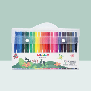 MACACO 858 water color pen 24 48 50 colors washable markers in durable PP box for painting drawing
