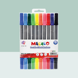 MACACO water color pen 1667 fineliner set 10 colors assorted 0.4mm tip size in retail clear polycase package