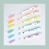 6 cards and 6 highlighters inside activity set envelope packing