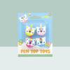 Pen top toys blister card 4pcs pen topper assorted characters kids stationery