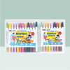 MACACO Special marker 7978 acrylic markers set twin-tip two-colors brush soft head paint pens safe and non-toxic dual-head multi-color acrylic markers in portable plastic case wholesale