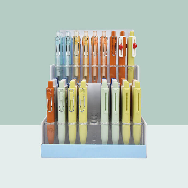 Gel Ink Pen 9520 -Retractable Smooth Writing Gel Pens Assorted Morandi Tones with Retail Display Box